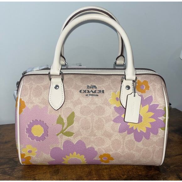 Coach NWT Retail $490 Coach Rowan Floral Bag - Picture 1 of 5